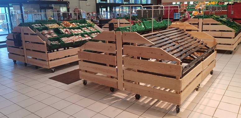 Création Présentoirs Fruits et Légumes
